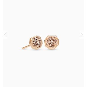 Kendra Scott Nola Rose Gold Stud Earrings Drusy